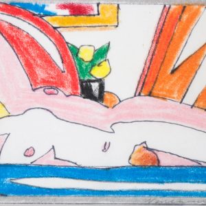 Tom Wesselmann Study for Sunset Nude with Abstract Painting (Lying on Side) 1701