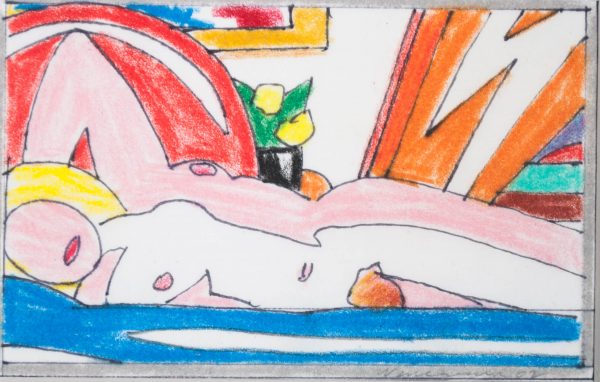 Tom Wesselmann Study for Sunset Nude with Abstract Painting (Lying on Side) 1701